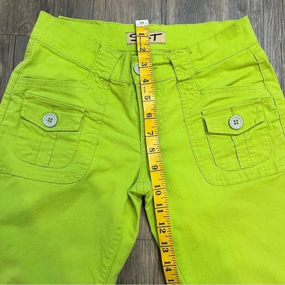 Women’s Bright Green Relax Fit Bell Bottoms Pants With Back Pockets Size EUR 42 - Picture 8 of 12